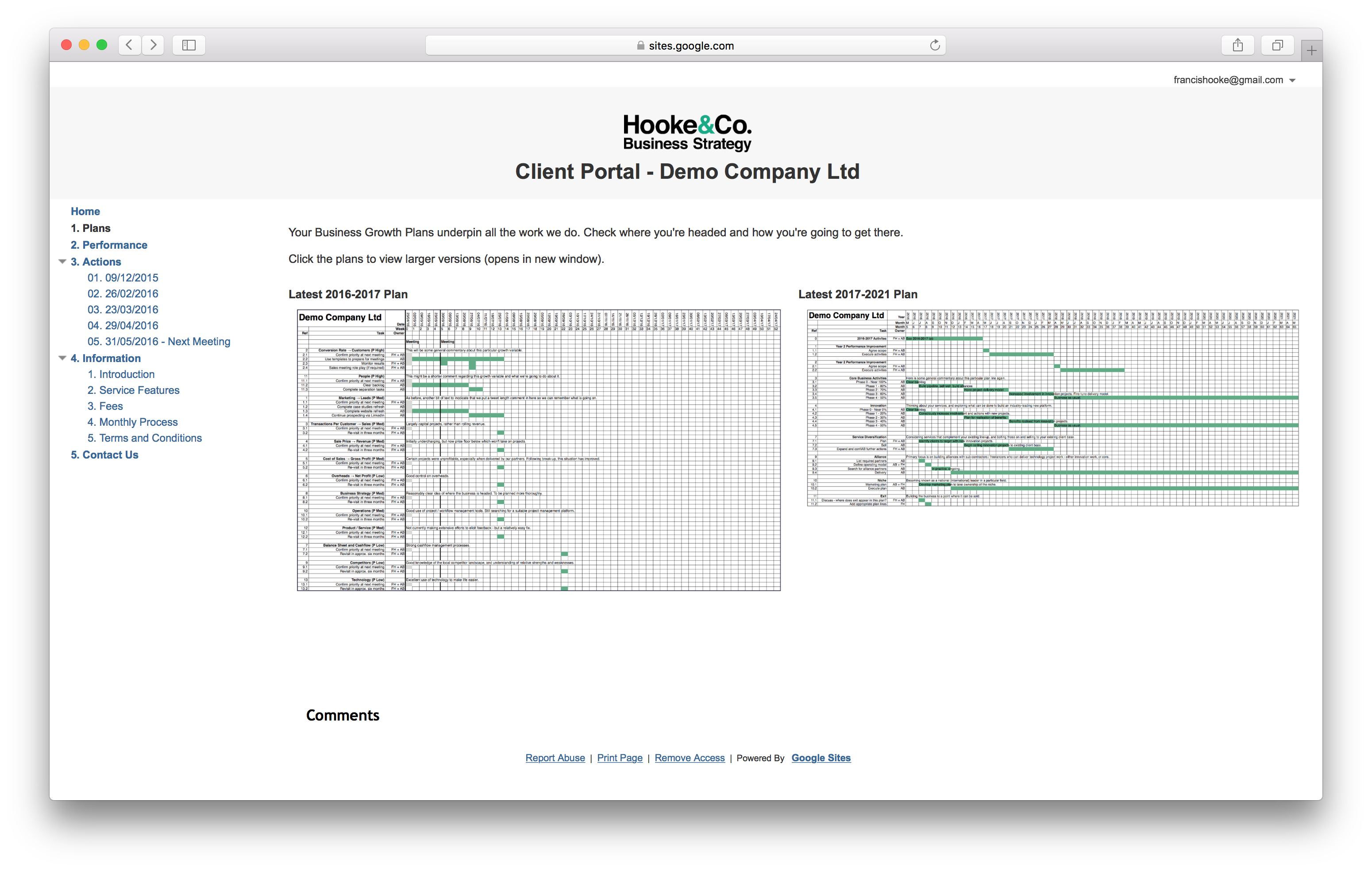 Client Portal - Plans